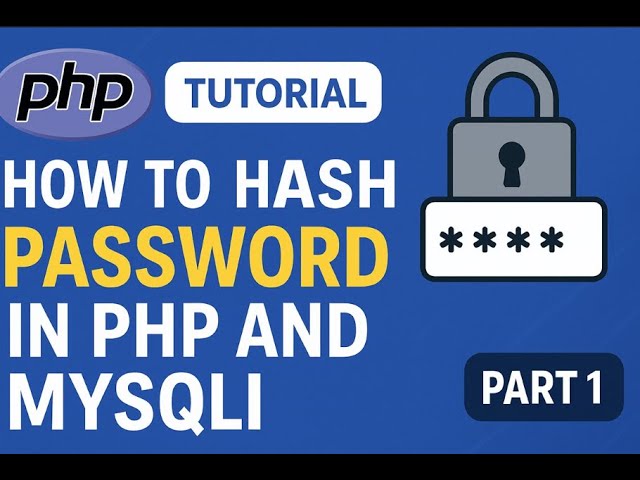How to Hash Passwords in PHP (Secure Login System Tutorial for Beginners)