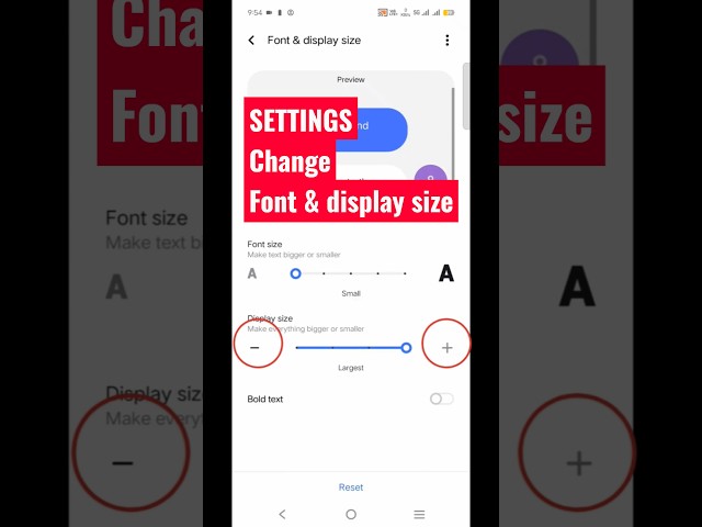 How to Change Font & Display Size on Android 📱 #shorts #androidtips