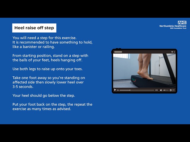 Heel raise off step