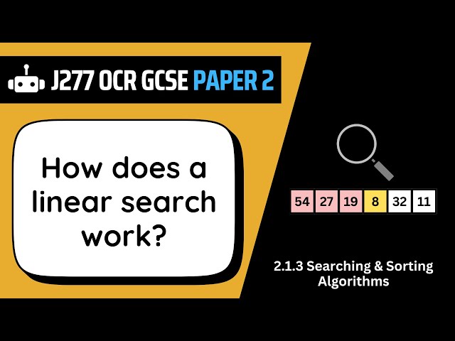 Linear Search | 1.3 | OCR GCSE Computer Science | J277