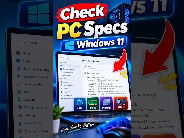 How To Check PC Specs in Windows 11 ( 2026 )