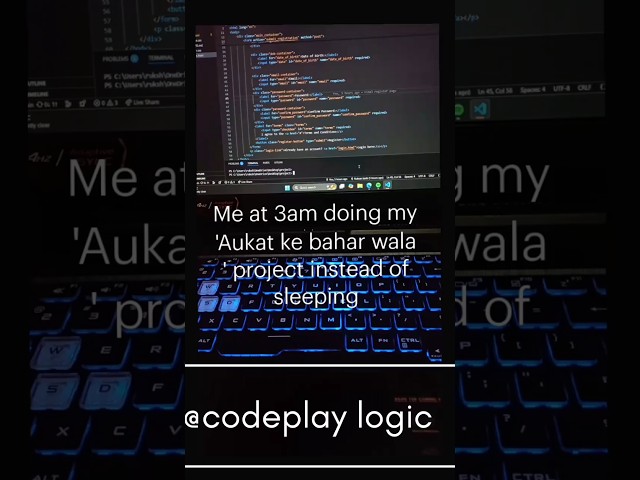 3AM: Sleep ❌ Code Mode:ON 💻🔥#Coding#ProgrammerLife #CodeLife#LateNightCoding #Developer#codingnewbie