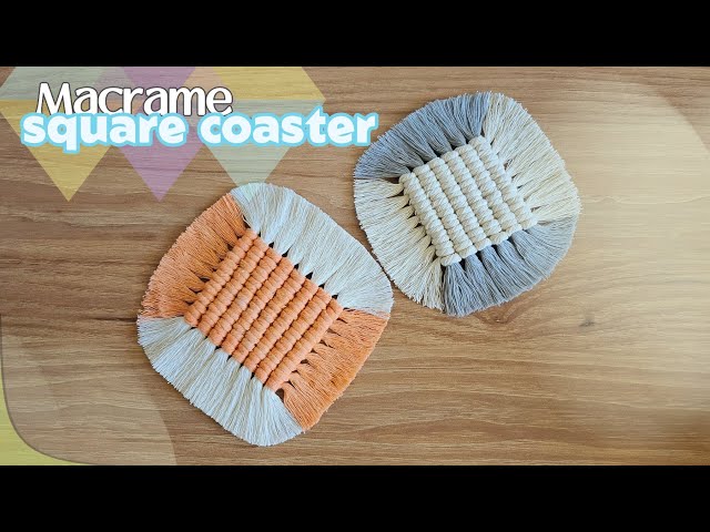 Diy macrame coaster tutorial | step by step…🪢
