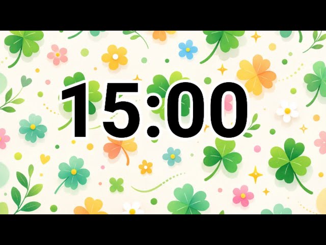 15-Minute Lucky Clover Timer | Bright Spring Classroom Countdown