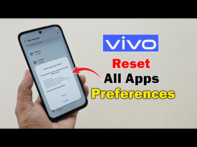 How to reset app preferences on Vivo Phone
