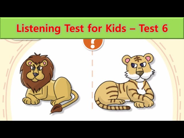 Listening Test for Kids | Test 6