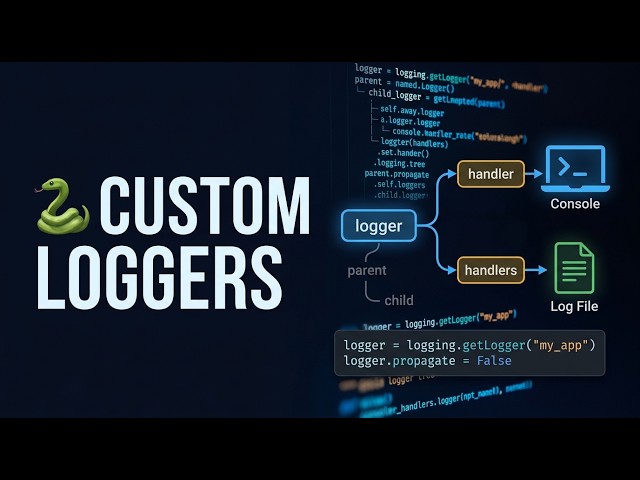 106 🐍 Advanced Custom Loggers in Python | Levels, Handlers & Propagation