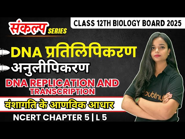 DNA Replication | DNA Duplication | 12th Biology Chapter 5 Molecular basis of inheritance | 12th ...
