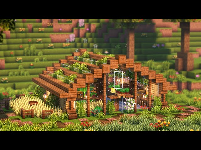 Minecraft 1.19: How to Build A Simple Greenhouse I Relaxing Tutorial