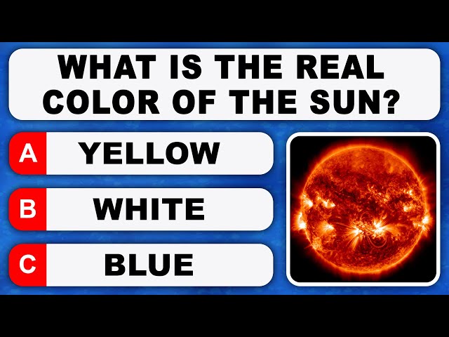 What Color Is The Sun and Other General Knowledge Questions | Trivia Quiz Game Round 12
