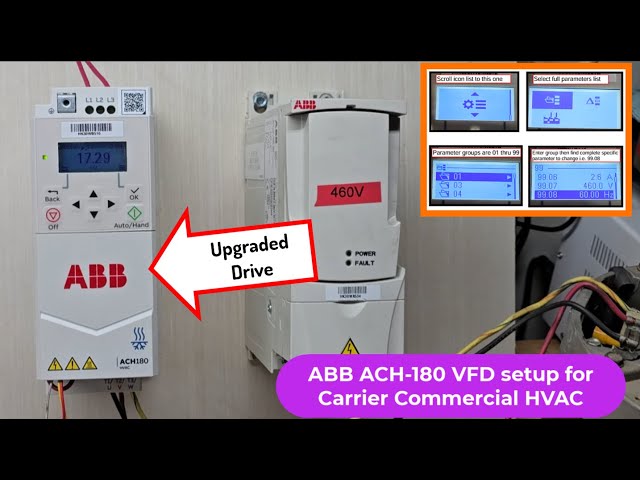 Carrier ABB ACH-180 VFD Parameter Setup [ASC-320 replacxement]