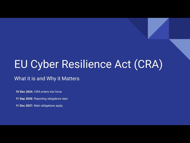 Cyber Resilience Act Explained in 5 Minutes | EU CRA Compliance Guide