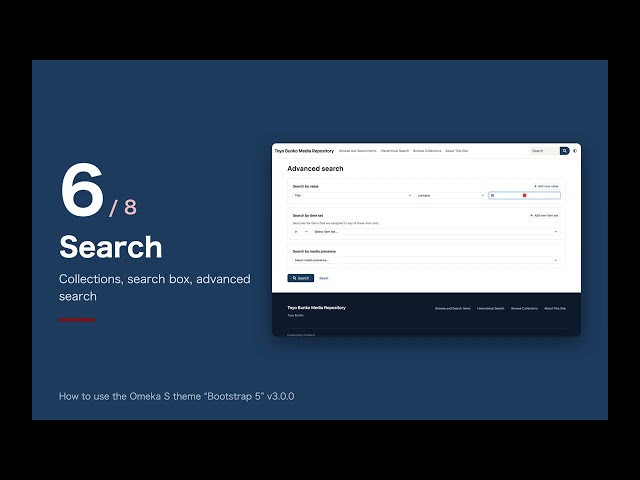 How to Use the Omeka S Theme “Bootstrap 5” v3.0.0: Light/Dark Mode, Citation, IIIF Manifest
