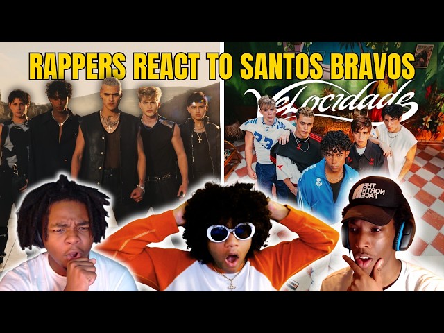 RAPPERS REACT TO SANTOS BRAVOS FOR THE FIRST TIME “VELOCIDADE” & "KAWASAKI" (A LATIN BOY GROUP!)