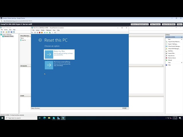 comptia a+ 220 1202  lab 2  restoring windows 11