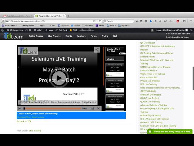 ITeLearn Selenium WebDriver Java Training   Overview on how to make best use of the training program