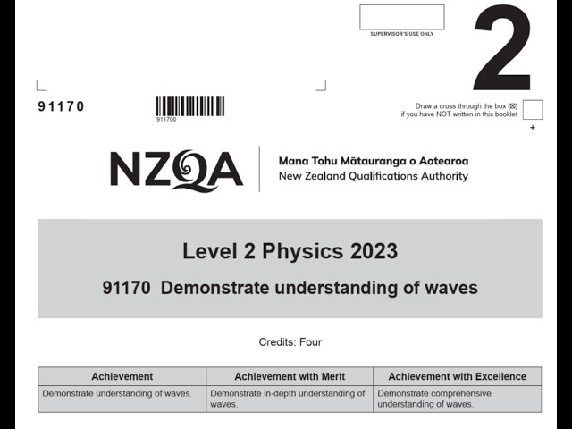 NCEA Level 2 Physics Waves 2023 | AS91170 Full Exam Walkthrough