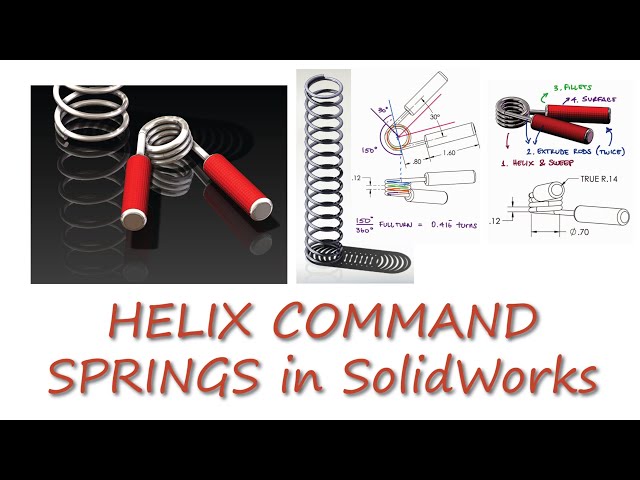 HELIX Command in SolidWorks for EASY Springs in 10 Minutes!