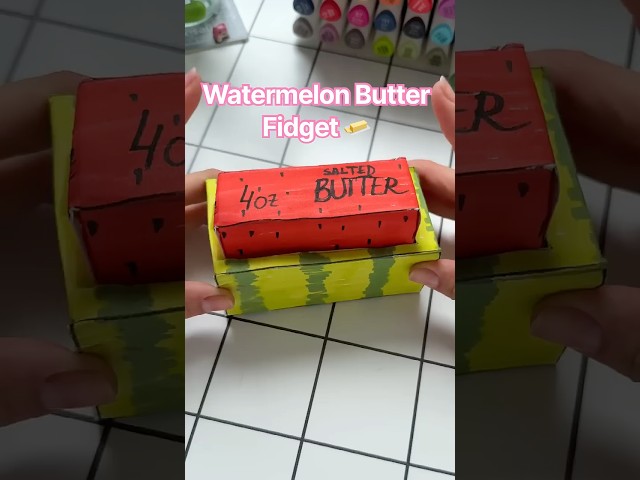 Fidget Watermelon Butter toy 🍉🧈😱 #diy #viral #trending