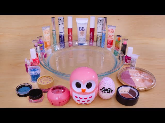 Mixing Makeup Into Clear Slime ! SATISFYING SLIME VIDEO !