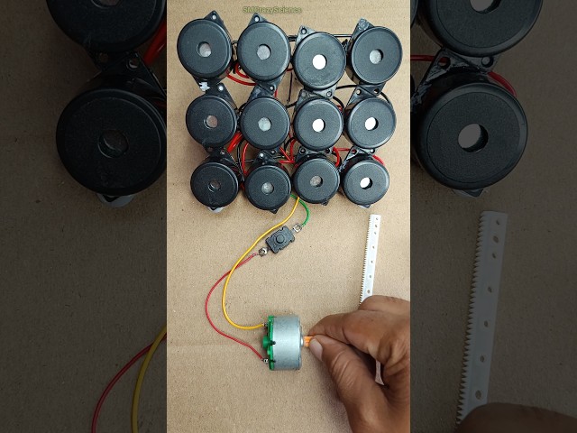 Gear power generator using dc motor & buzzers!