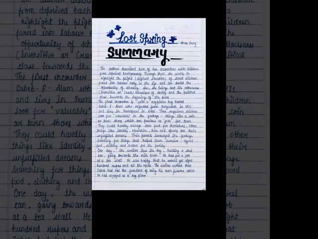 Lost Spring 🌸 Summary #shorts #english