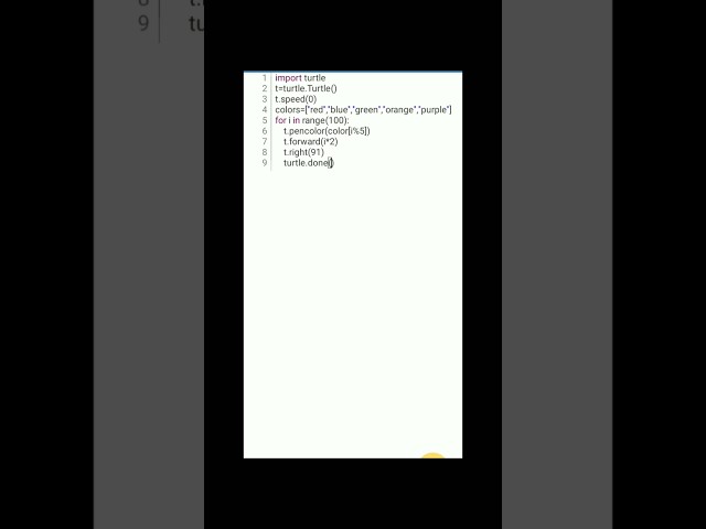🐍 Python Turtle Magic 🤯 | 10 Lines of Code Creates THIS! #shorts