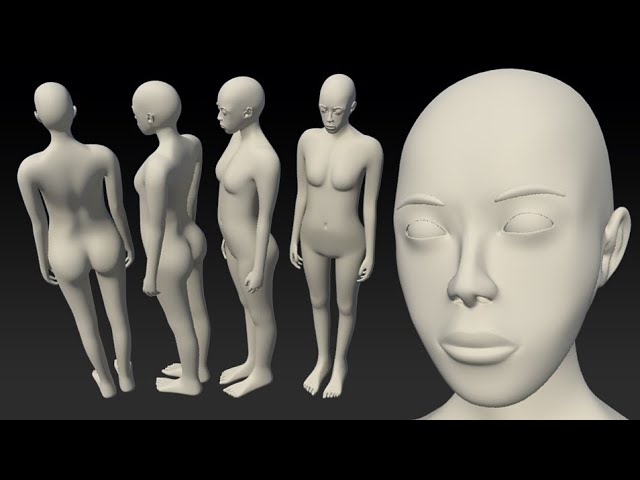 3d modeling basic female body (Autodesk Maya tutorial)