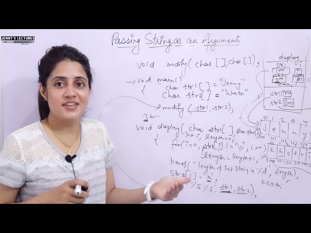 C_97 Passing String as an Argument to a Function | C Language Tutorials