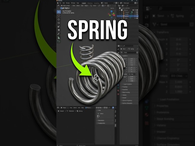 How to Model a Realistic Spring in Blender (Fast!)