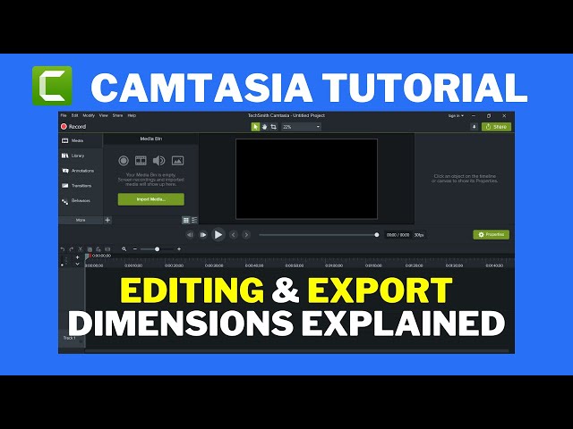 Camtasia Tutorial - Video Dimensions Influence Editing and Production Settings