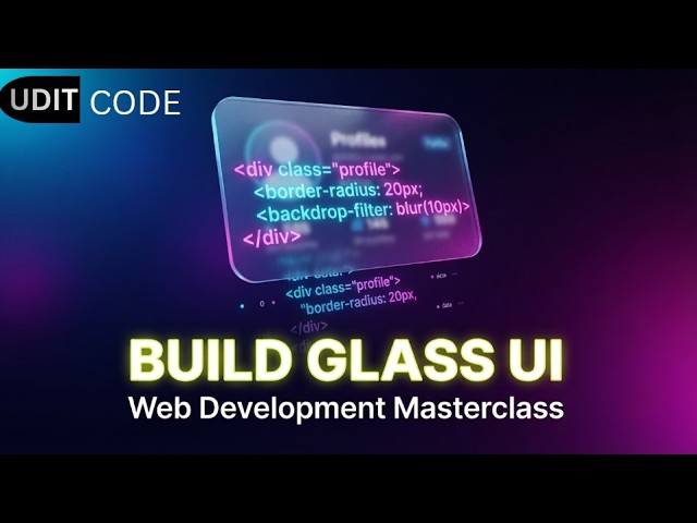 How to Create Glassmorphism Profile Card using HTML & CSS | 3-Min Web Dev Tutorial