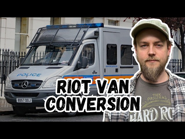 Van Conversion Begins! Turning an Ex-Police Mercedes Sprinter Riot Van Into a Camper