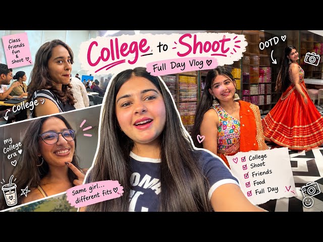 My Day Went From THIS to THIS… 🎀 | College to Shoot Vlog