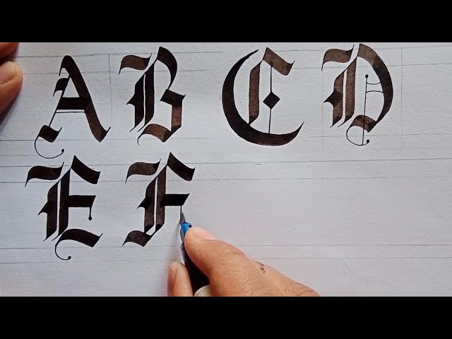 Blackletter Calligraphy || Gothic Calligraphy Alphabet|| Blackletter