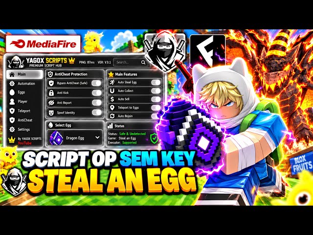 NOVO SCRIPT ROUBE UM OVO 🥚 SEM BUGS AUTO FARM STEAL AN EGG SEM KEY ATUALIZADO 2026