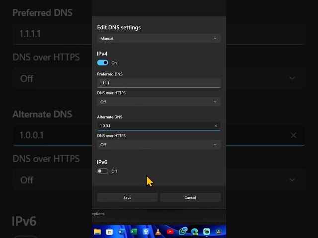 DNS SETTINGS FOR WINDOWS 11 #windows #tech