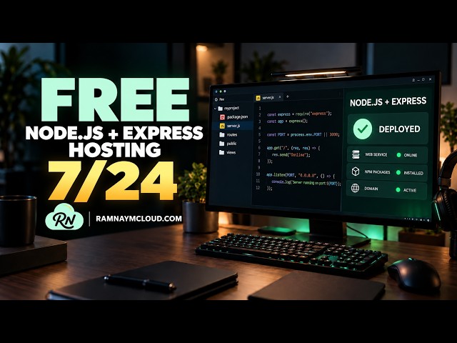FREE Node.js Express Hosting 7/24 | Deploy Your Web App