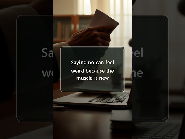 Saying no can feel weird because the muscle is new