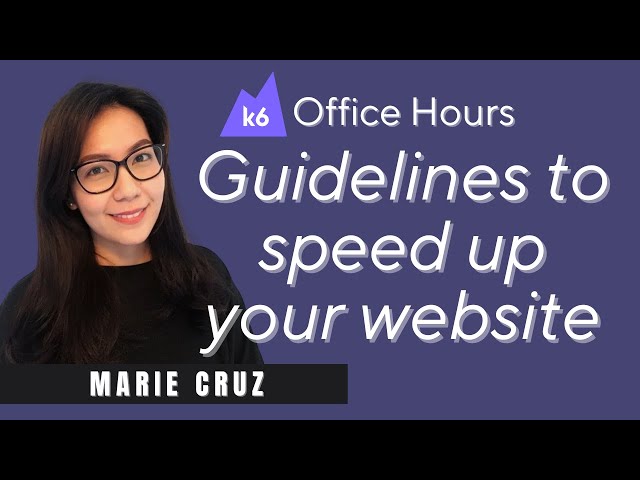 All about web performance, with Marie Cruz (k6 Office Hours #66)