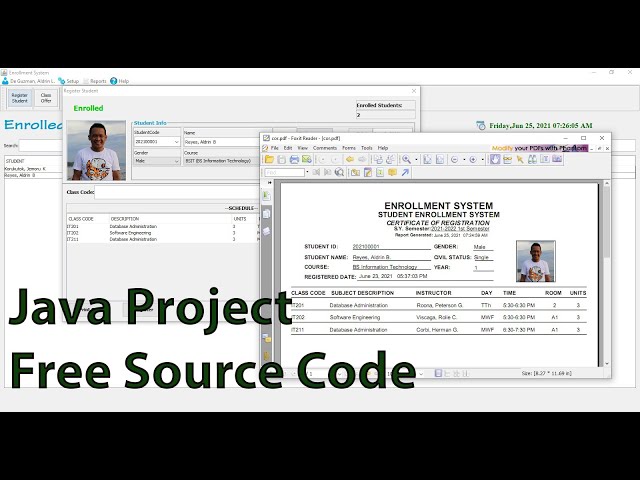 Java Project with Source CODE (Enrollment System)