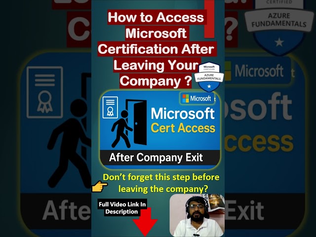 How to Access Microsoft Certification After Leaving Your Company | Step by Step Guide | #microsoft
