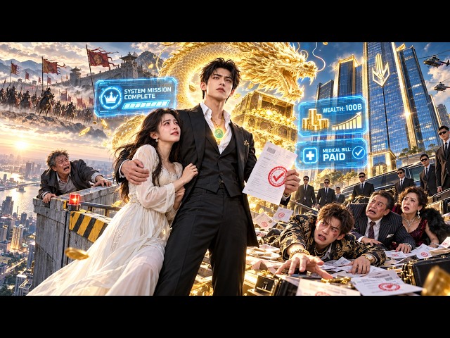 父亲重症差100万走投无路，妻子跪求遭赶，富少刁难，神豪赘婿秦卓带千亿财富归来救妻，扶巨峰集团踩丁陆两家，丁成山被抓回监狱