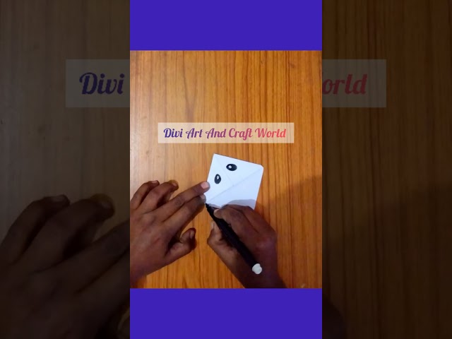 How to make corner bookmark / panda bookmark🔖 / paper craft #shorts