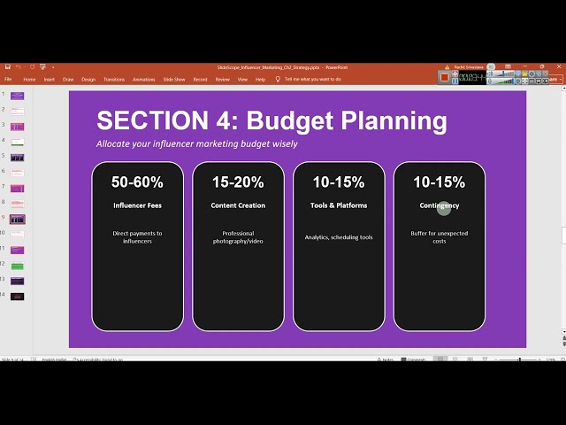 Influencer Marketing Course - Chapter 2 Session 2 - Budget Planning