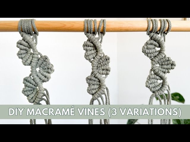 DIY Macramé Vine Tutorial (3 variations) | Step By Step Tutorial
