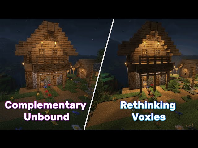 Minecraft: Complementary Unbound vs Rethinking Voxels | Shaders Comparison