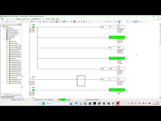 DELTA || 2 VFD || MODBUS RS 485 || COMMUNICATION || WITH PLC