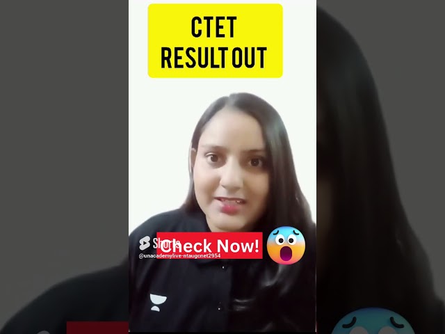 CTET result out 😱🥇🎉 #ctetresultdate #ugcnet #results