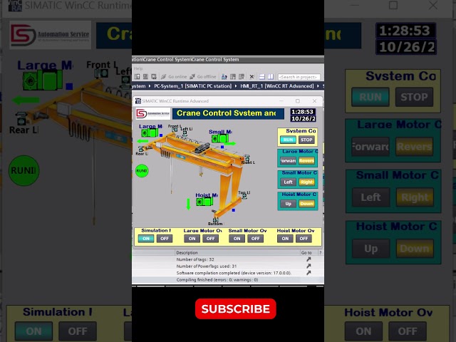 Animation Crane Control System in WiCC RT